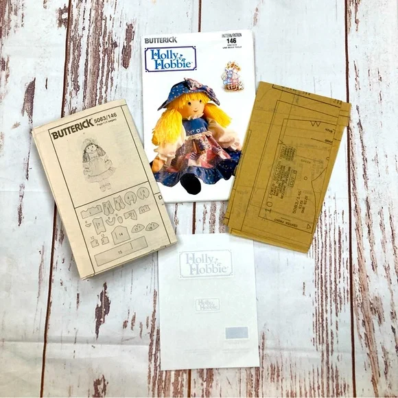 Butterick Holly Hobbie #146 Patterns Vintage 1990 One Size DIY - Picture 5 of 12